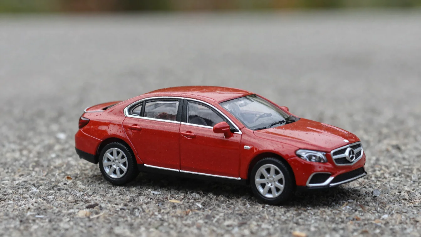 Macro de miniaturas premium de carrinhos com pintura metálica e r